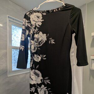 Reversible WHBM floral print dress 3/4 sleeve